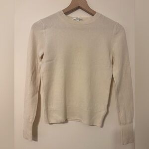 Uniqlo Cream Cashmere Crew Neck Sweater
